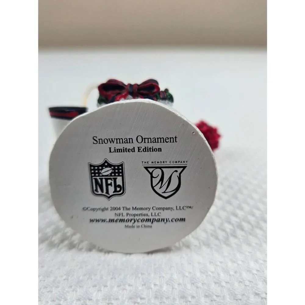 Vintage New England Patriots Snowman Ornament Limited Edition The Memory Company